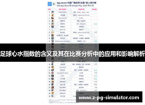 足球心水指数的含义及其在比赛分析中的应用和影响解析 足球心水指数的含义及其在比赛分析中的应用和影响解析